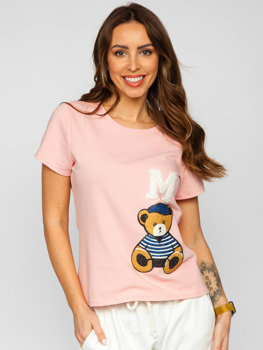 Bolf Damen T-Shirt mit Aufhäher Rosa  52352