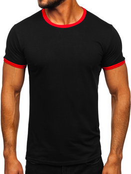 Bolf Herren T-Shirt ohne Aufdruck Schwarz  8T83